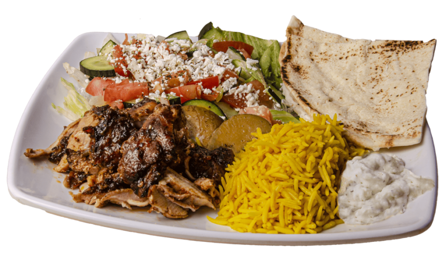Lebanese Food - Chicken Shawarma Plate - Babylon Restaurant and Bar